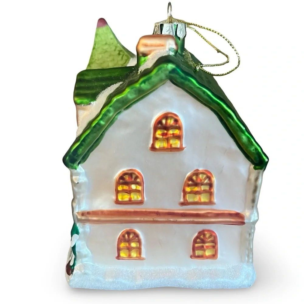 Northlight Glittered Bookstore Glass Ornament